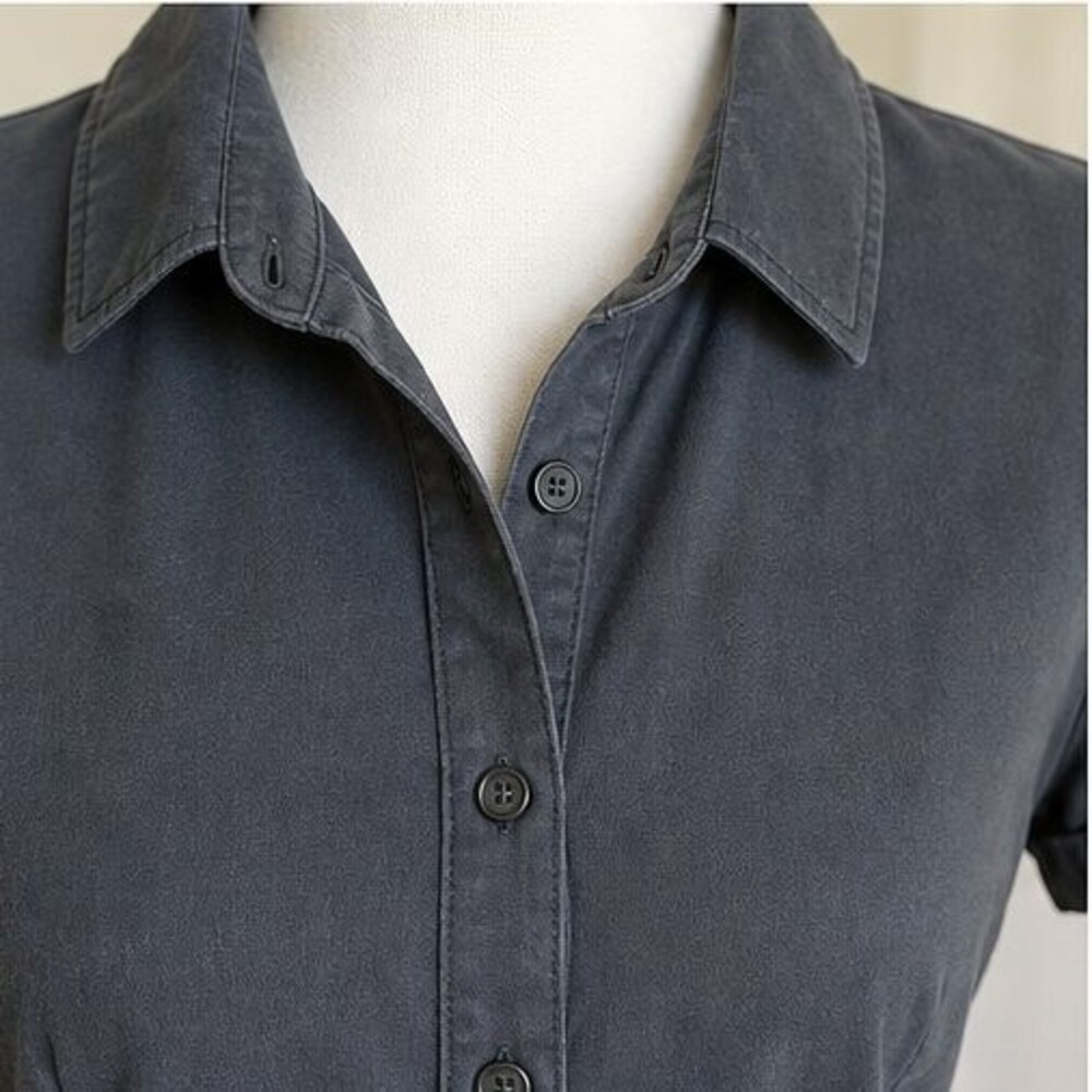 Charcoal Ruffle Blouse - Picture 4 of 6